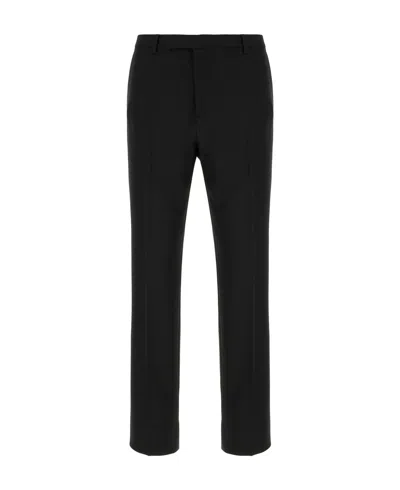 Gucci Black Polyester Fluid Pants In Black