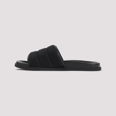 Gucci Gg-patterned Padded Slide Sandals In Black