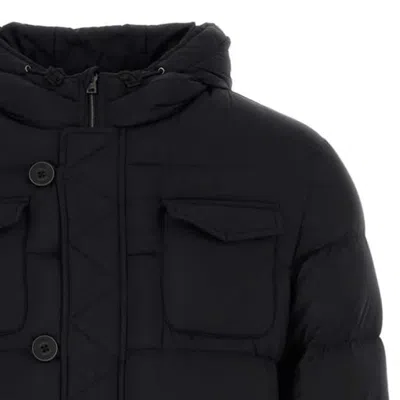 Herno Lightweight Medium Weight Down Jacket In Black