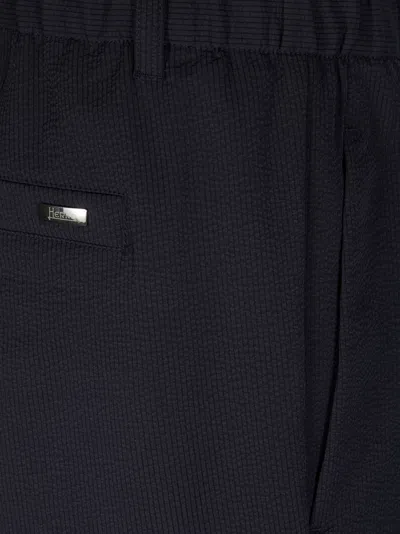 Herno Shorts In Seer-crease In Blue