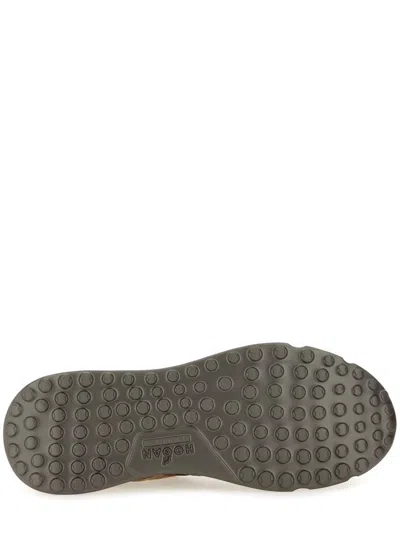 Hogan Sneakers With Round Toe And Rubber Sole In Brown