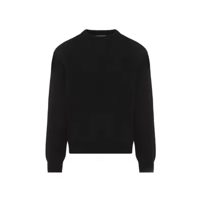 Jil Sander Wool-blend Pullover Sweater For Men In Black