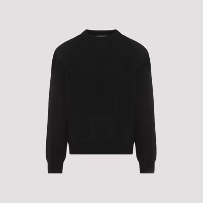 Jil Sander Wool-blend Pullover Sweater For Men In Black