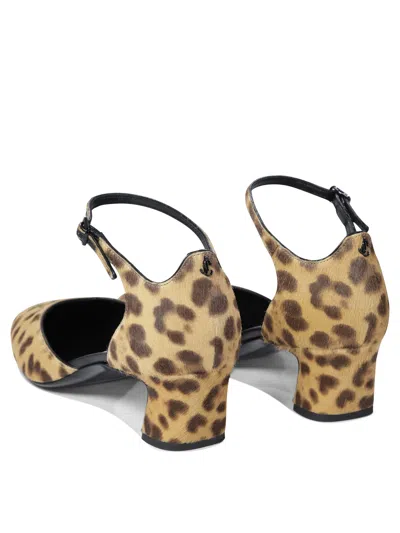 Jimmy Choo Elegant Mini Mary Jane Pumps With Rhinestone Buckle In Animal Print