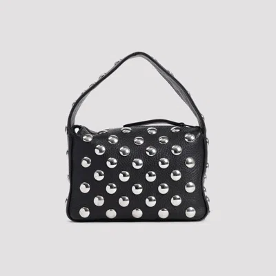 Khaite Elena Small Studded Textured-leather Shoulder Bag In Black