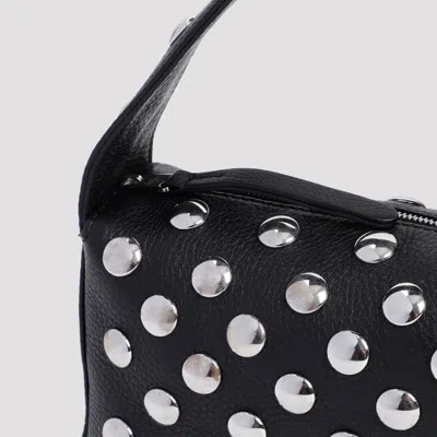 Khaite Elena Small Studded Textured-leather Shoulder Bag In Black
