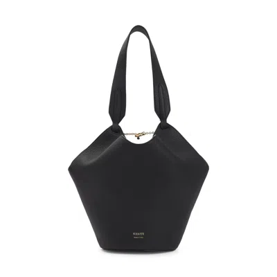 Khaite Lotus Chain Detailed Mini Tote Bag In Black