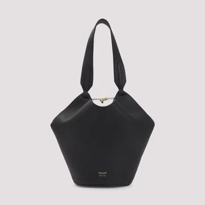 Khaite Lotus Chain Detailed Mini Tote Bag In Black