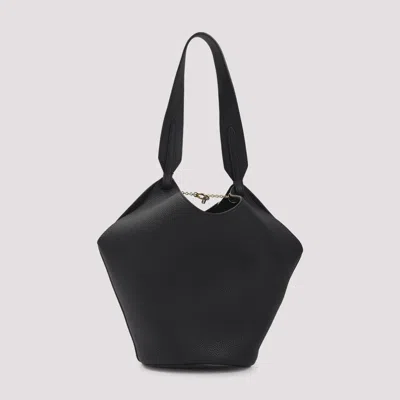 Khaite Lotus Chain Detailed Mini Tote Bag In Black