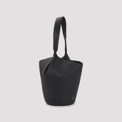 Khaite Lotus Chain Detailed Mini Tote Bag In Black