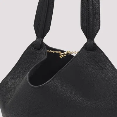 Khaite Lotus Chain Detailed Mini Tote Bag In Black