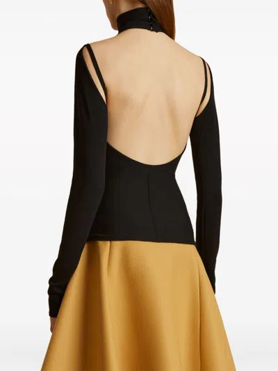 Khaite Open-back Virgin Wool Sweater In Multi