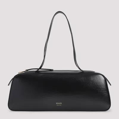 Khaite Hold All String Small Square Bauletto Shoulder Bag Shoulder Bags Black In Black