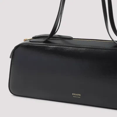 Khaite Hold All String Small Square Bauletto Shoulder Bag Shoulder Bags Black In Black