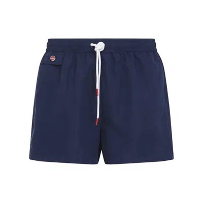 Kiton Drawstring Swimming Trunks In Blue