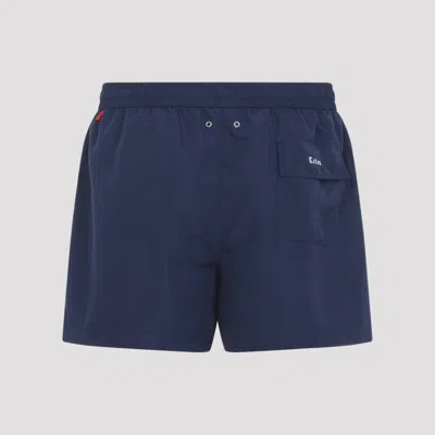 Kiton Drawstring Swimming Trunks In Blue