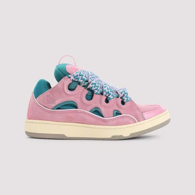 Lanvin Curb Sneakers Cut Out Design Pull Tab In Pink