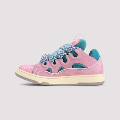 Lanvin Curb Sneakers Cut Out Design Pull Tab In Pink