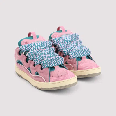 Lanvin Curb Sneakers Cut Out Design Pull Tab In Pink