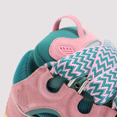 Lanvin Curb Sneakers Cut Out Design Pull Tab In Pink