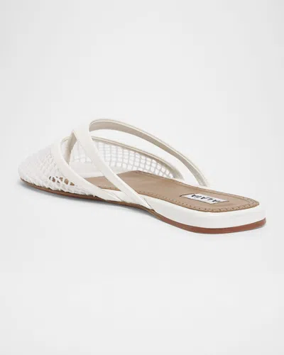 Alaïa Net Leather Thong Mules In Multi