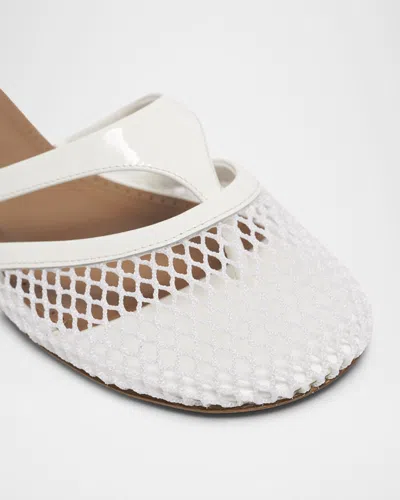 Alaïa Net Leather Thong Mules In Multi