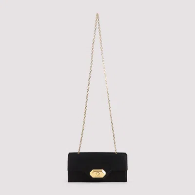 Lanvin Black Solid Clutch In Black