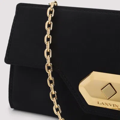 Lanvin Black Solid Clutch In Black