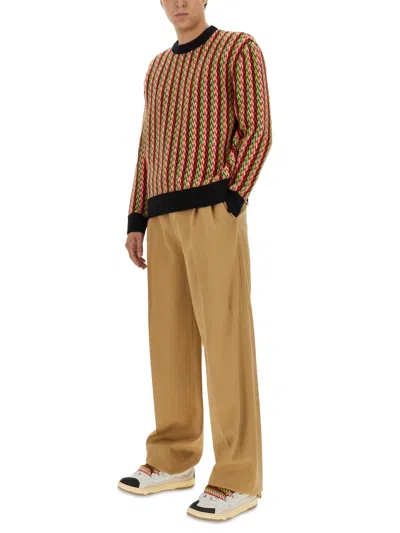 Lanvin Regular Fit Merino Wool Sweater In Multi