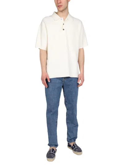 Lardini Medium Blue Five-pocket Jeans In Blue