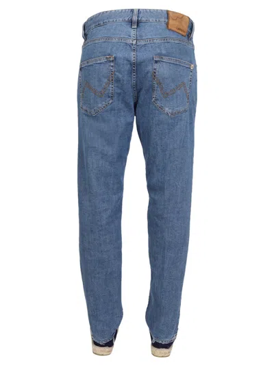 Lardini Medium Blue Five-pocket Jeans In Blue