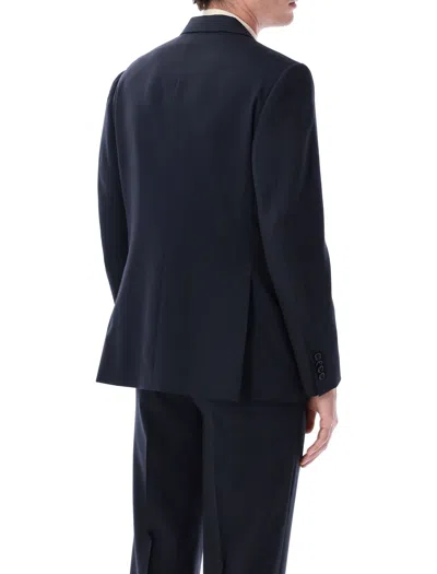 Lardini Soiree Double Breasted Four Button Jacket In Blue