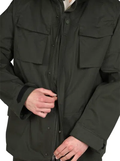 Lardini Dark Green Solid Jackets In Green