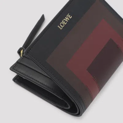 Loewe Mini Compact Wallet In Black