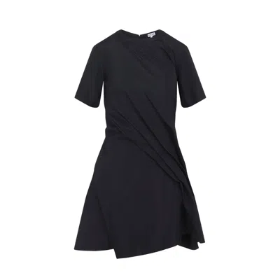 Loewe Black Twisted Mini Dress In Black