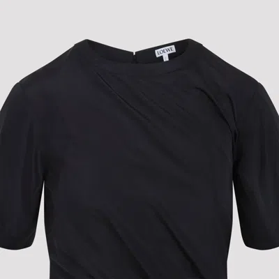 Loewe Black Twisted Mini Dress In Black