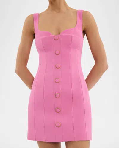 Rebecca Vallance Muriel Panelled A-line Mini Dress In Pink
