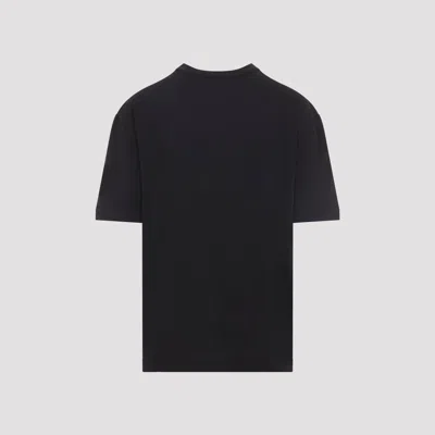 Maison Margiela Classic Black T-shirt With Round Neckline And Short Sleeves In Black