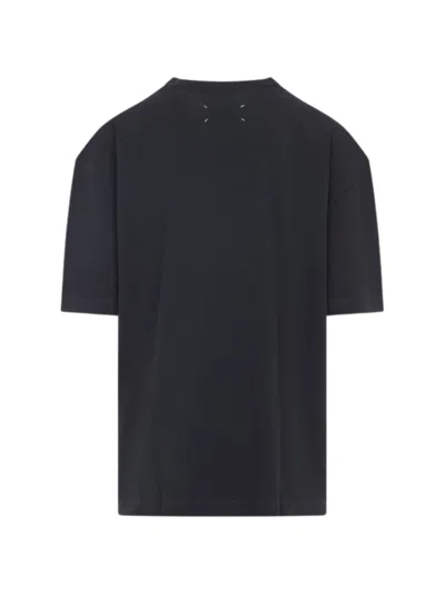 Maison Margiela Dark Grey Cotton T-shirt In Animal Print