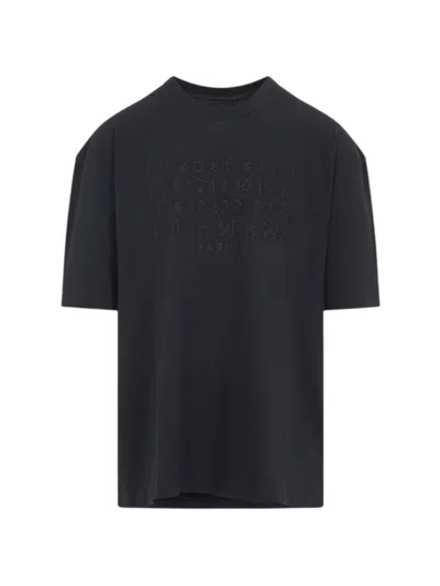 Maison Margiela Dark Grey Cotton T-shirt In Animal Print