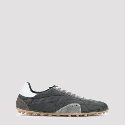 Maison Margiela Sneakers Sprinters In Suede And Leather With Vintage Finish In Black