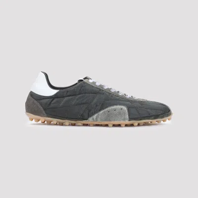 Maison Margiela Sneakers Sprinters In Suede And Leather With Vintage Finish In Black