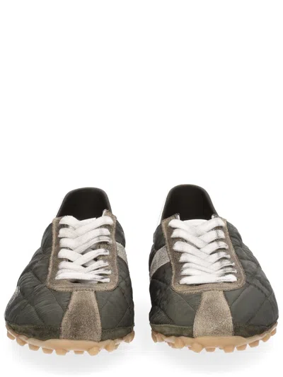 Maison Margiela Sneakers Sprinters In Suede And Leather With Vintage Finish In Black