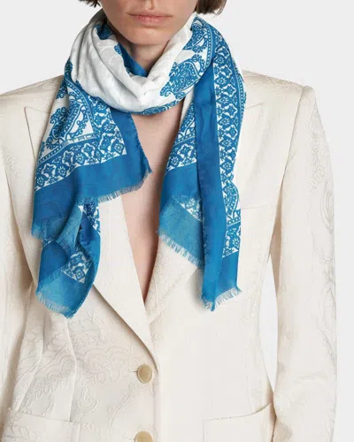 Etro Fringed Patterned Scarf In Pattern