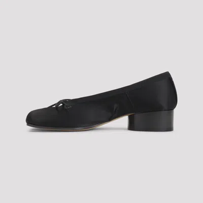 Maison Margiela Split-toe Design Black Lambskin Pumps With Calfskin Lining