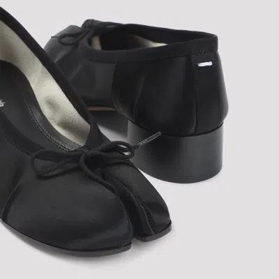Maison Margiela Split-toe Design Black Lambskin Pumps With Calfskin Lining