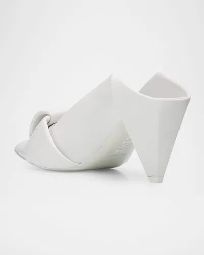 Loewe Leather Origami Mules Pointed Toe Sculptural Heel In Multi