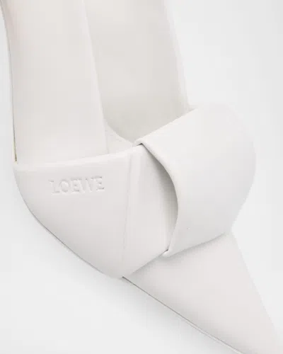 Loewe Leather Origami Mules Pointed Toe Sculptural Heel In Multi