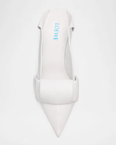 Loewe Leather Origami Mules Pointed Toe Sculptural Heel In Multi