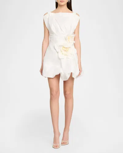 Acler Falldon Bubble Mini Dress In White